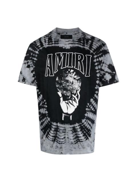 logo-print tie-dye T-shirt