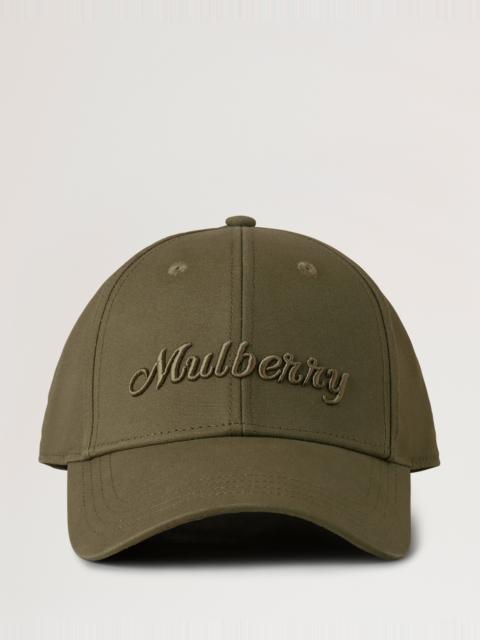 Mulberry Logo Embroidered Baseball Cap
Linen Green Cotton