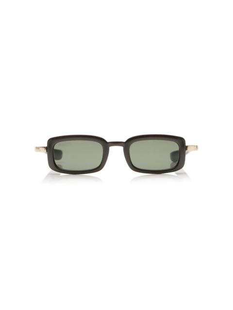 GUCCI Rectangle-Frame Sunglasses brown