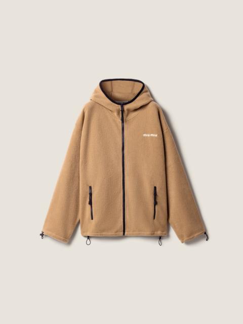 Miu Miu Cotton fleece zipper hoodie