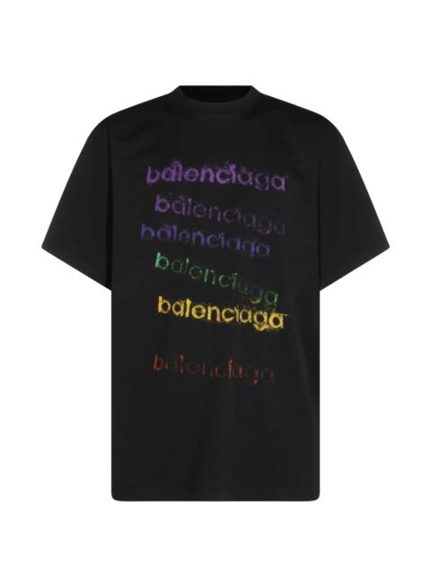 BALENCIAGA Balenciaga Logo-print Dropped-shoulder T-shirt
