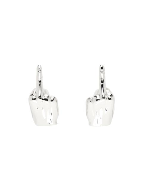 Y/Project Silver Mini Fuck You Earrings