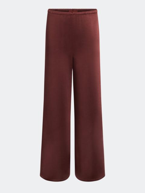 SIMONMILLER Nella Satin Wide Leg Pant In Choco Brown