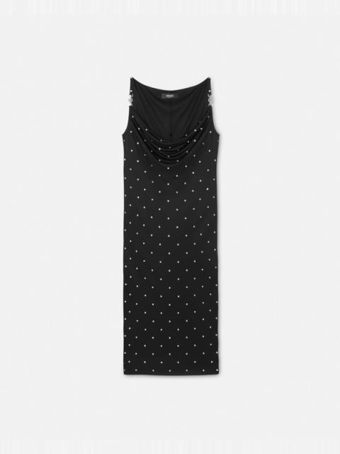 VERSACE Cielo Stellato Slip Midi Dress