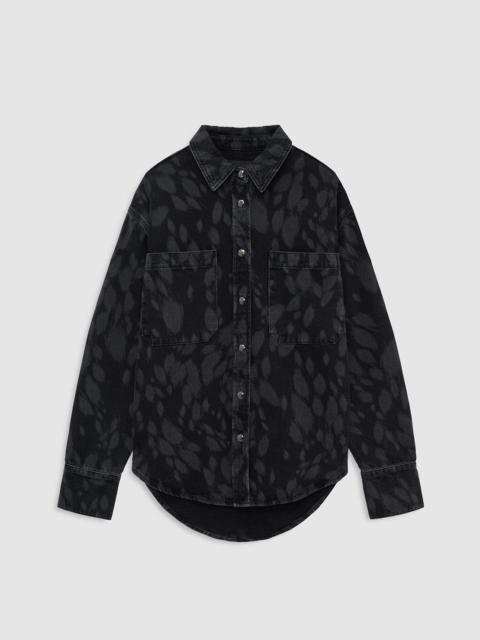 ANINE BING Samy Shirt - Abstract Washed Black