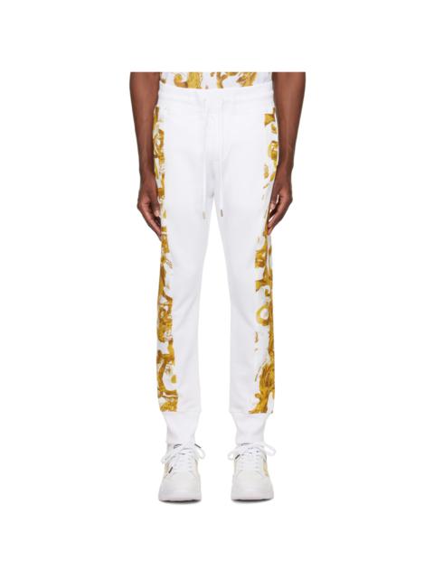 VERSACE JEANS COUTURE White Watercolour Couture Sweatpants