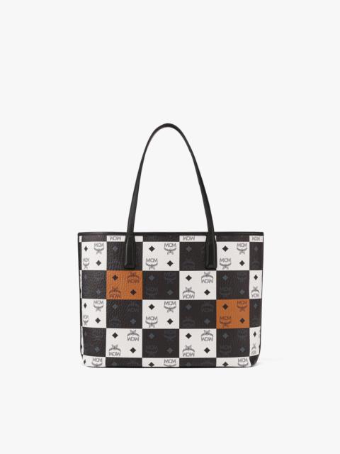 MCM Aren Shopper in Checkerboard Visetos