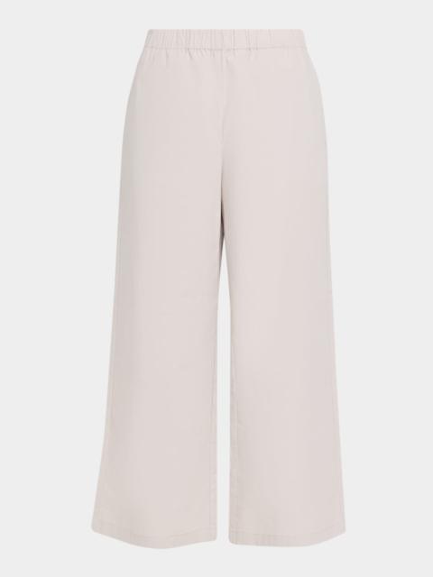 EILEEN FISHER Seersucker Check Organic Cotton Pants