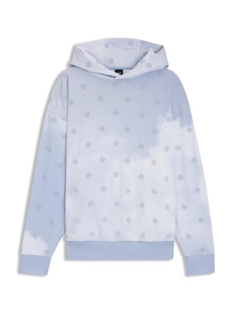 BOSS CLOUD-ARTWORK HOODIE WITH DOUBLE B MONOGRAMS
