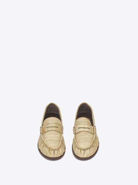 SAINT LAURENT le loafer penny slippers in eel