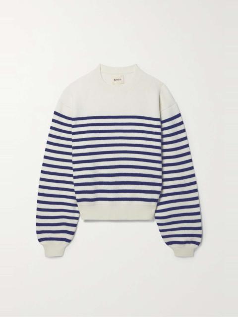 KHAITE Viola striped cashmere sweater