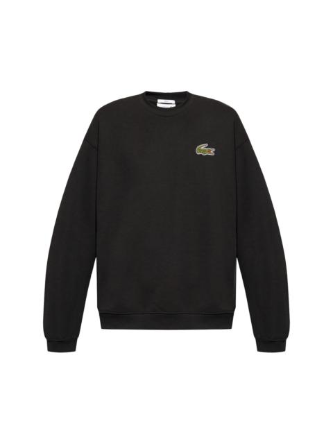 badge fleece sweatshirt