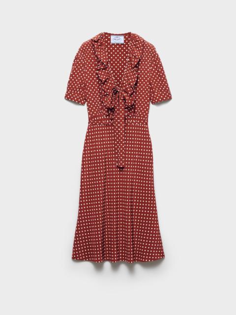 Prada Polka-dot print marocain dress