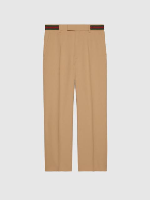 GUCCI Fluid drill pant with Web detail