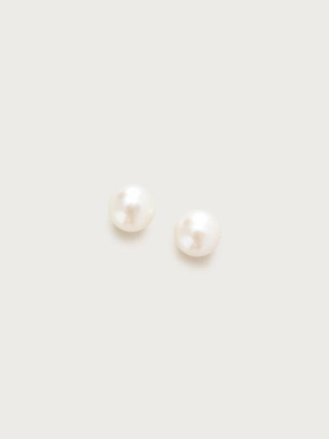 J.CREW Silver-plated freshwater pearl stud earrings