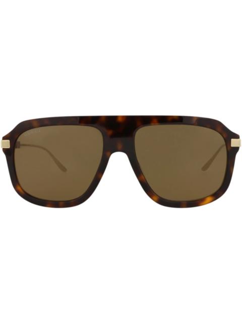 Gucci Aviator-Frame Acetate Sunglasses Havana Gold Brown (GG1309S-30013896-006)