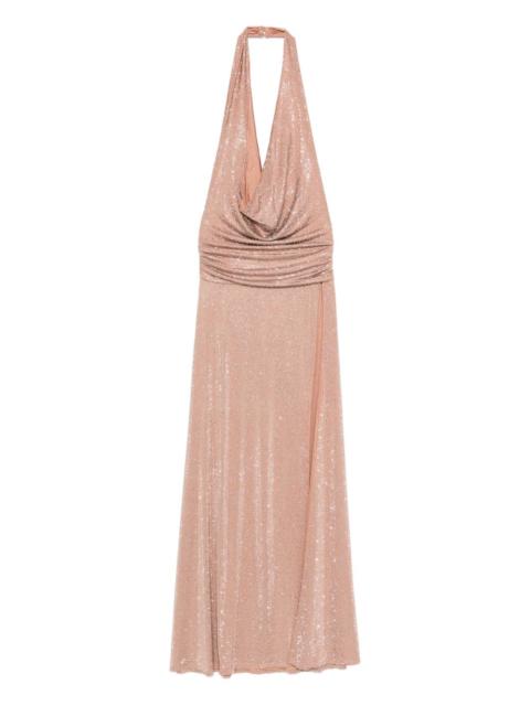 THE NEW ARRIVALS ILKYAZ OZEL Tanit In Chaos Magicka halter-neck embellished maxi dress