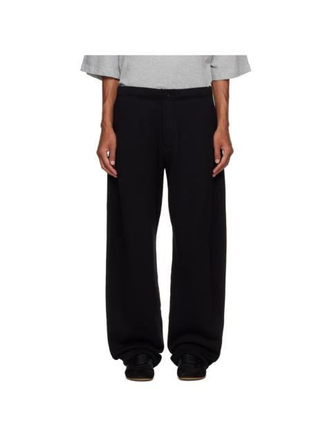sacai Black Cotton Jersey Sweatpants