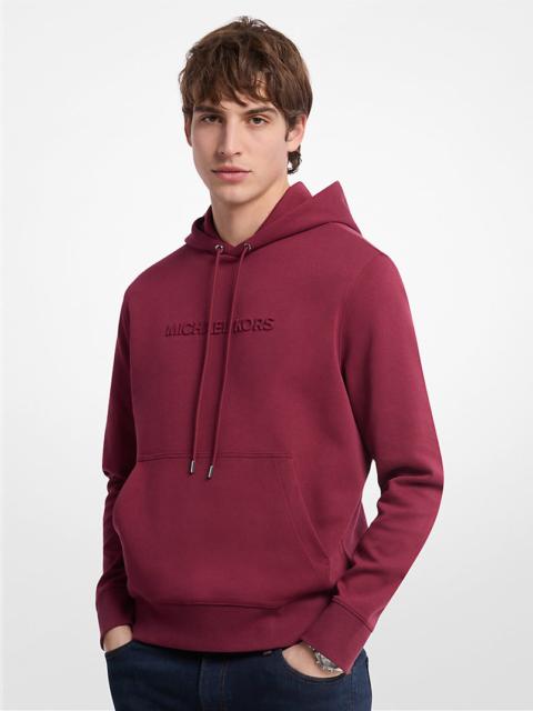 MICHAEL KORS Embossed Logo Cotton Blend Hoodie