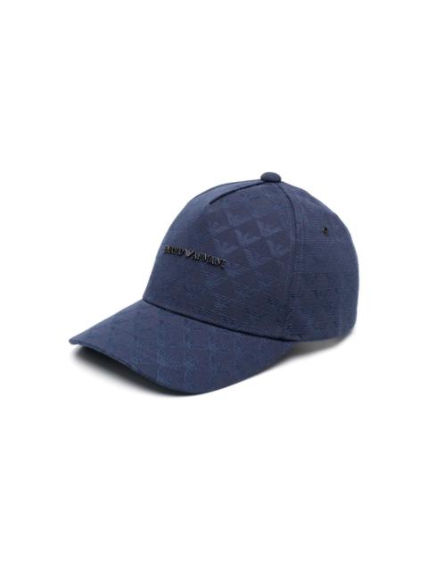 EMPORIO ARMANI monogram-pattern baseball cap