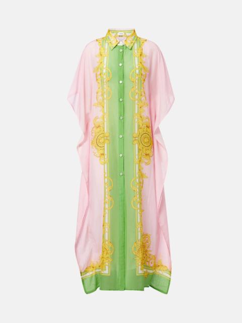 VERSACE Printed cotton and silk voile kaftan