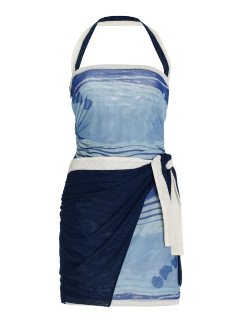 SIR. Breeze Printed Mini Dress blue