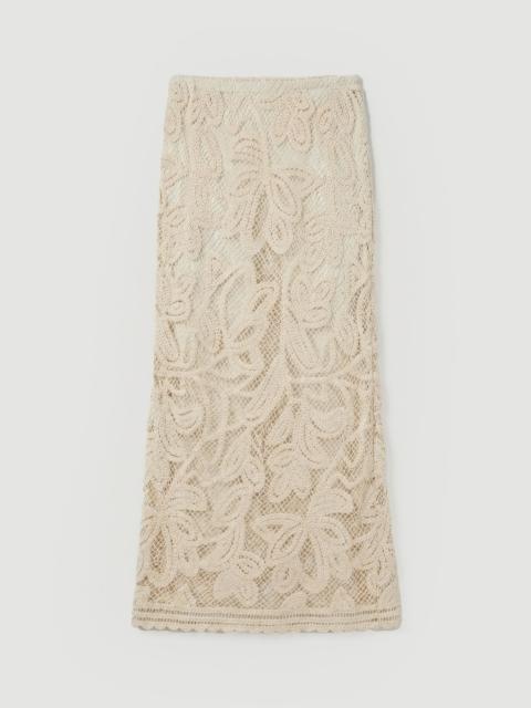 KAREN MILLEN Floral Crotchet Woven Beach Bias Cut Skirt