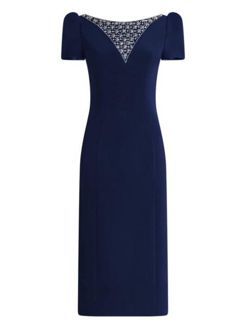 JENNY PACKHAM Vienna embellished short-sleeved midi dress