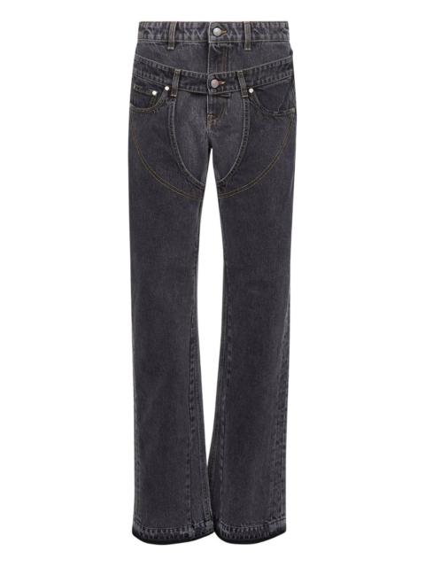 Stella McCartney two-tone double-waistband jeans