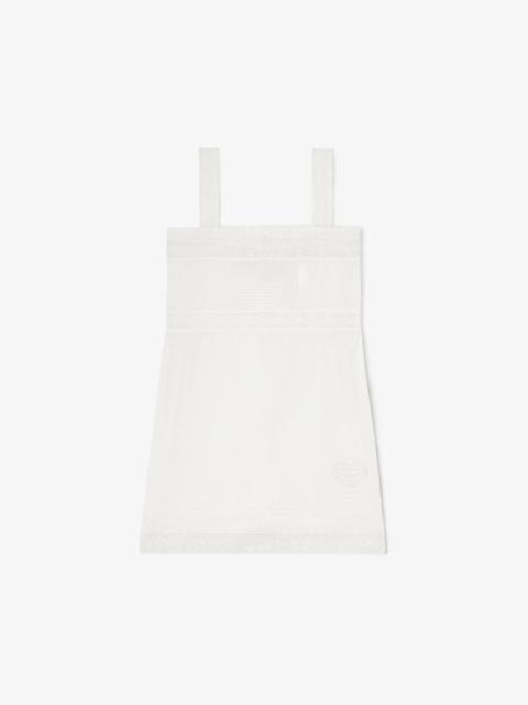 GANNI MINI DRESS IN WHITE COTTON