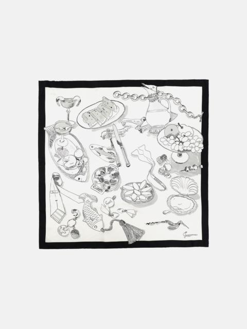 JACQUEMUS GRAND SILK COCKTAIL SHAWL