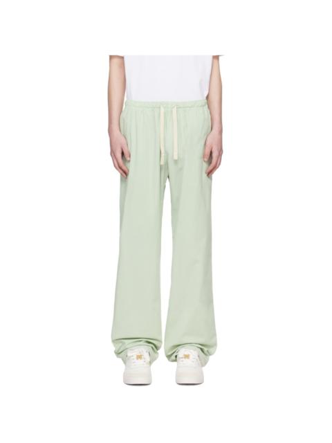 Palm Angels Green Embroidered Sweatpants