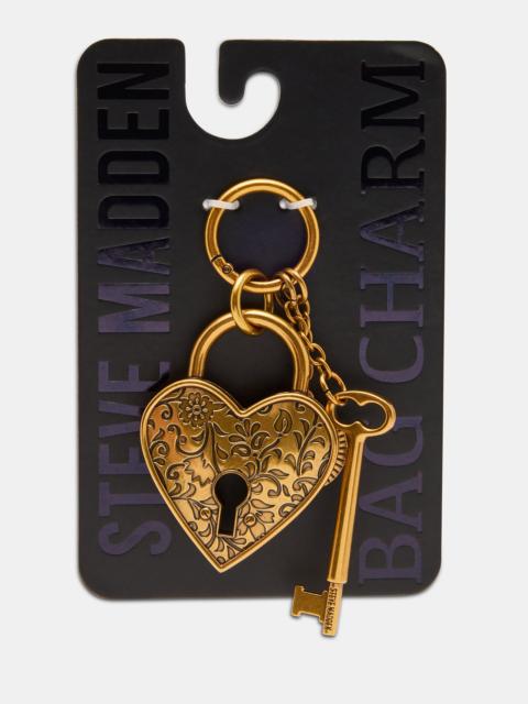 STEVE MADDEN LOCKE BAG CHARM GOLD