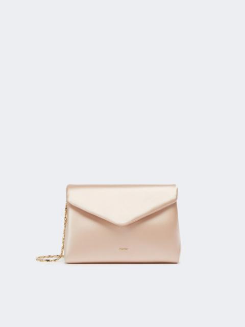 Max Mara Viscose and silk satin clutch bag - POWDER