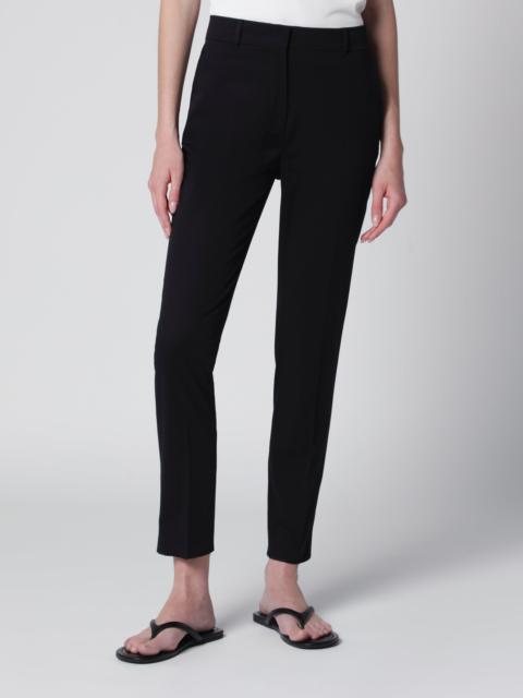 Max Mara Studio Black stretch cotton trousers