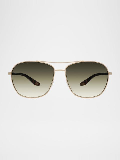 BARTON PERREIRA Sully Aviator Titanium Sunglasses
