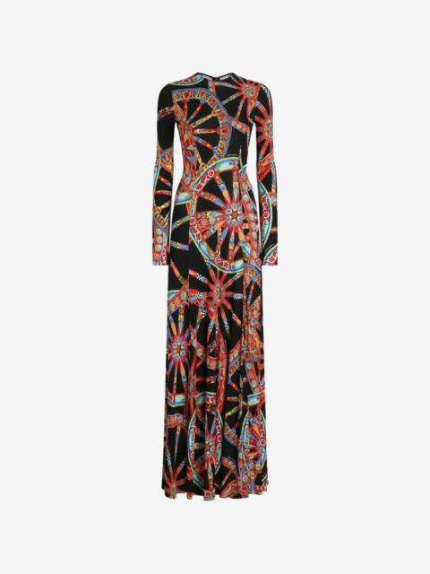 Dolce & Gabbana Carretto-print long viscose jersey dress