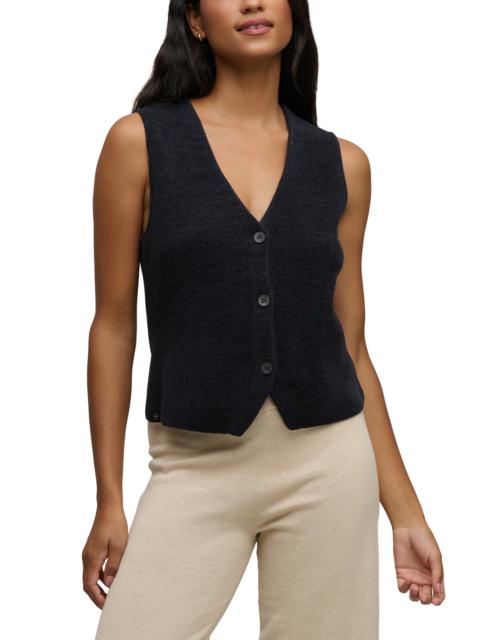 Barefoot Dreams barefoot dreams CozyChic Ultra Lite® Button Front Vest in Black