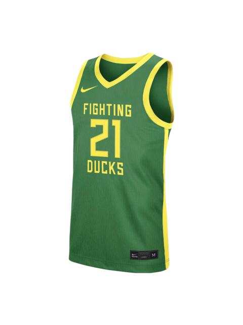 Nike Nike Elite Oregon Fighting Ducks Basketball Jersey 'Green Yellow' CN3716-377