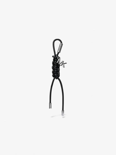 MICHAEL KORS Silver-Tone and Braided Cord Bag Charm