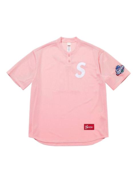 Supreme Supreme S Logo Baseball Henley 'Pink' SS25KN95-PINK