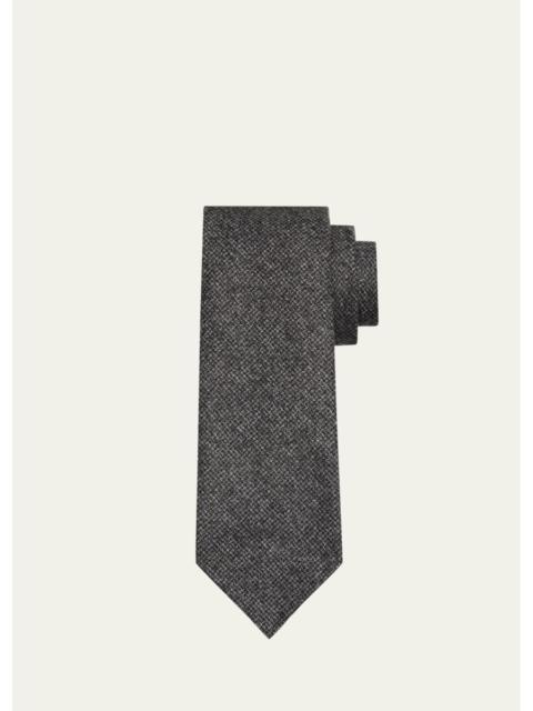 Brioni Men's Pied de Poule Wool Tie