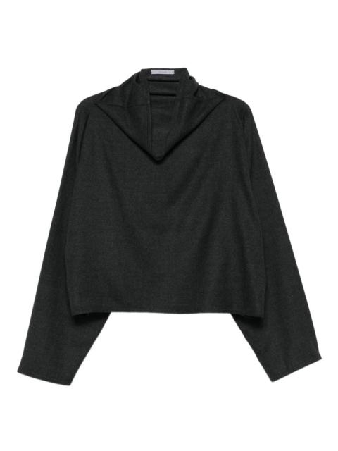 DUŠAN funnel-neck boxy top