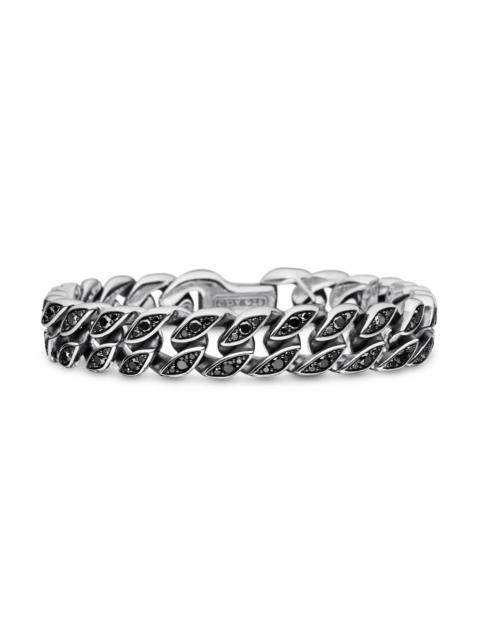 DAVID YURMAN Men's Curb Chain Bracelet in Sterling Silver - Black