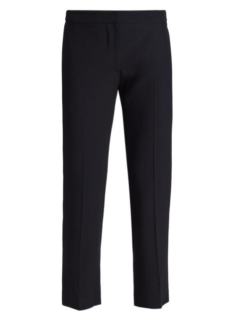 Alexander McQueen Women's Leaf Crepe Cigarette Trousers - Black