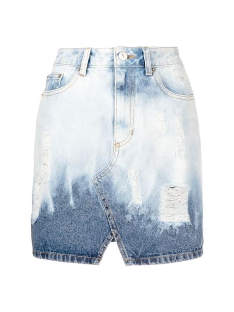 SJYP bleached denim skirt