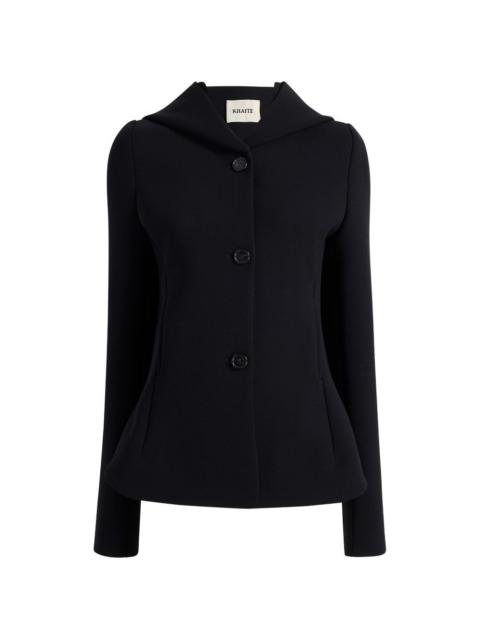 KHAITE hooded button jacket