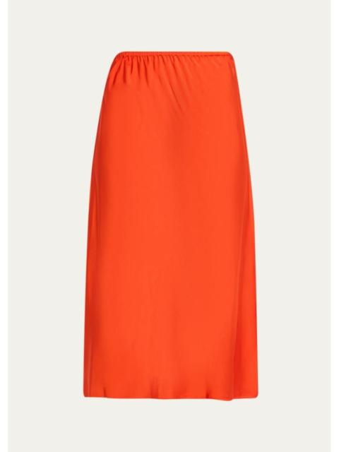 Vince Pull-On Satin Slip Skirt