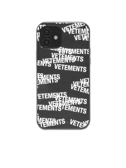 VETEMENTS VETEMENTS Stamped Logo iPhone 12 Pro Case