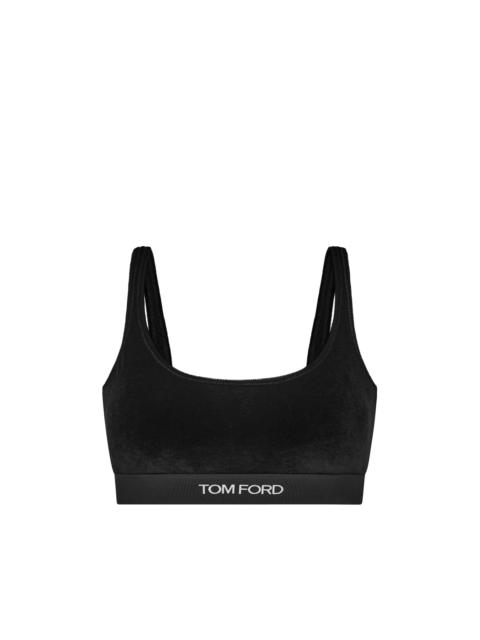 TOM FORD STRETCH LUSTROUS VELOUR SIGNATURE BRALETTE